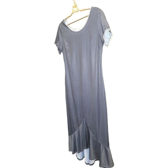 Vintage Jim Elliot Always, Caroline Collection Blue Polka Dot Nightgown XL - Picture 7 of 8